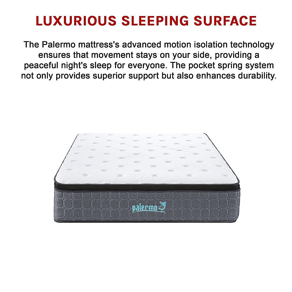 Mattress Queen Euro Top Pocket Spring Motion Isolation CertiPUR-US Certified