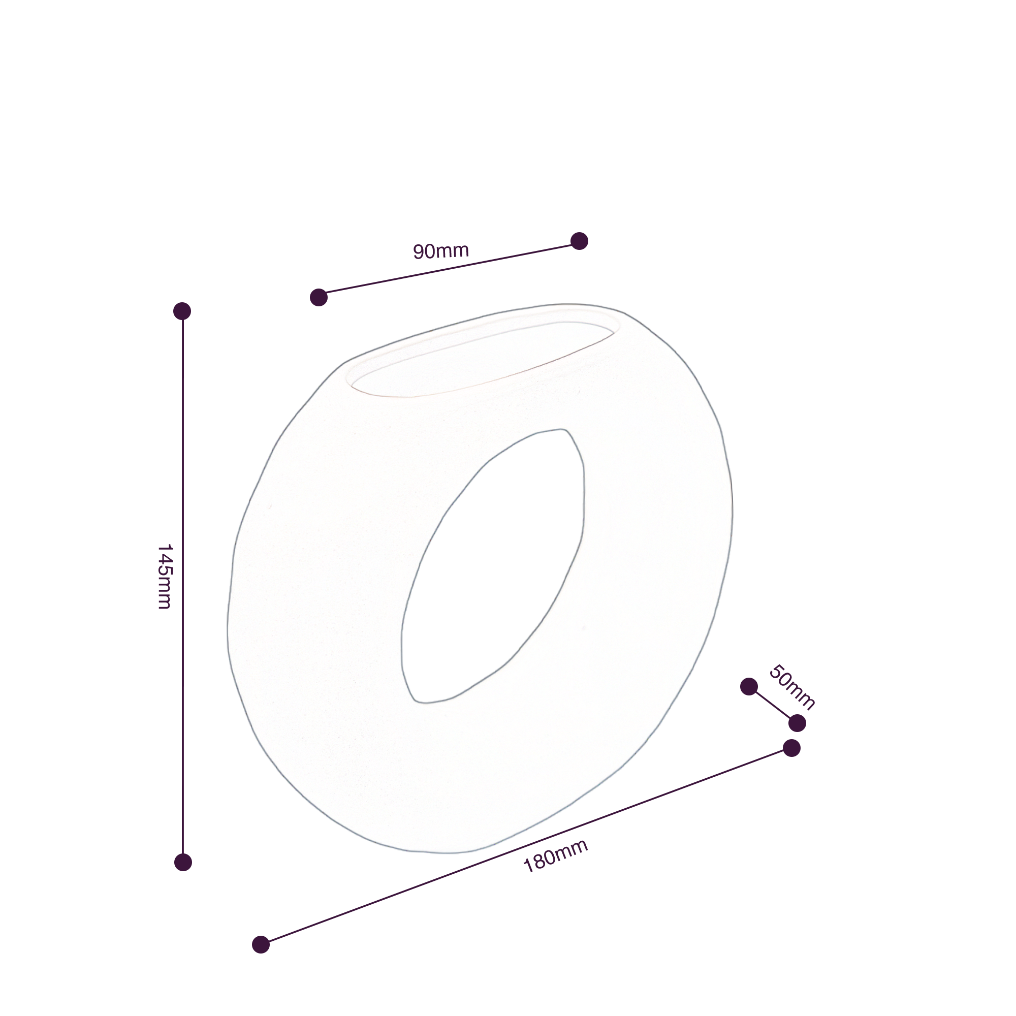 Donut Ceramic Vase Small