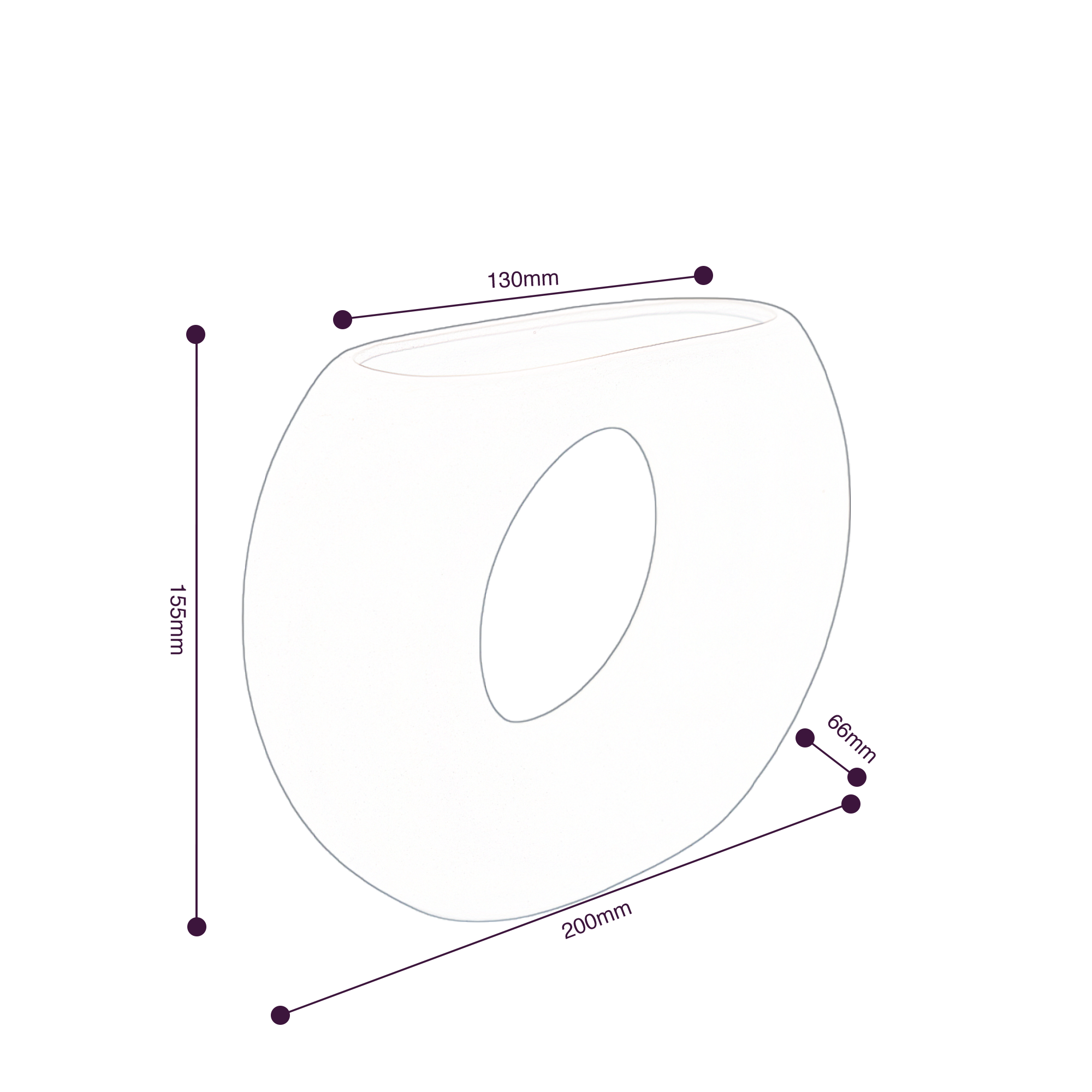 Donut Ceramic Vase Medium