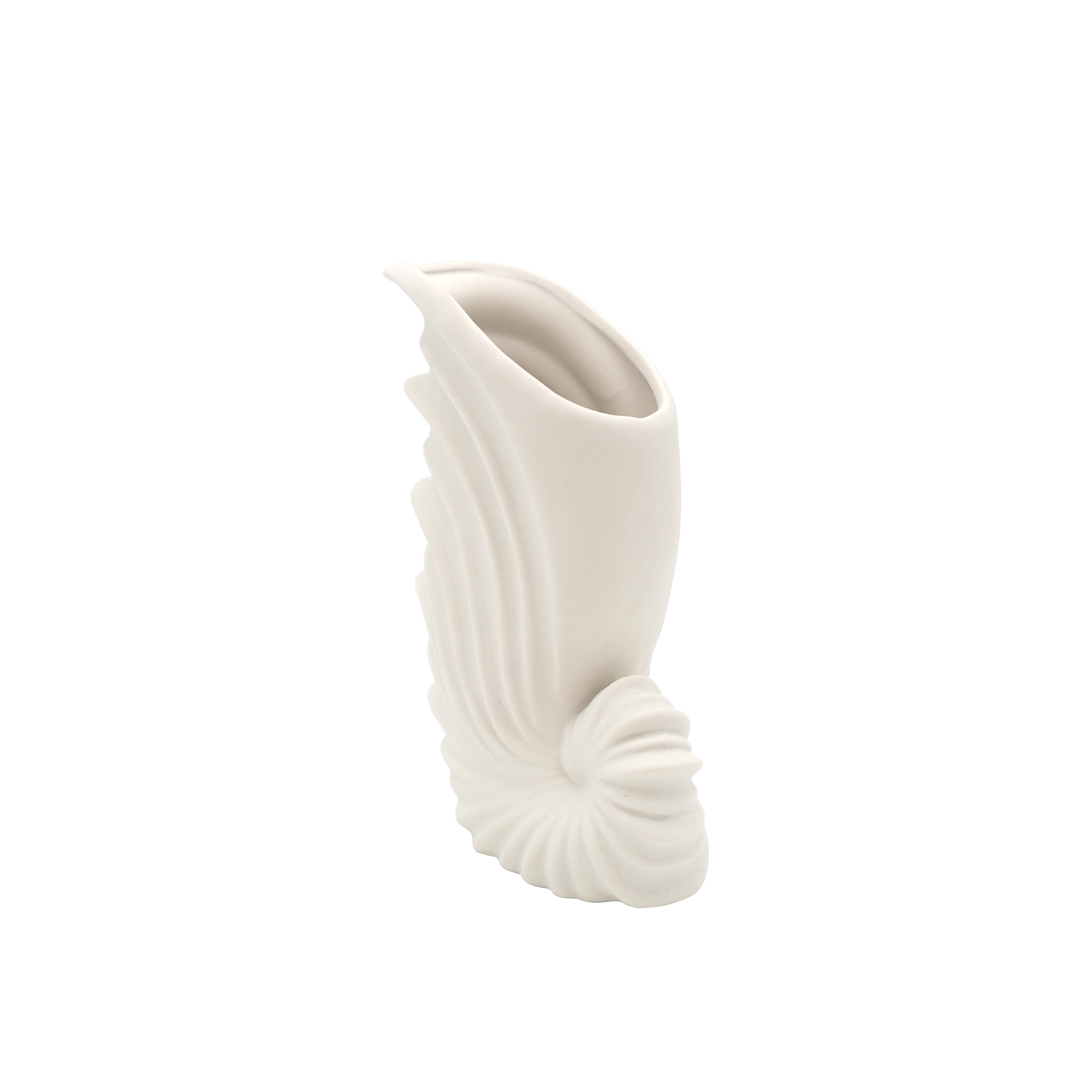 Shell White Ceramic Vase