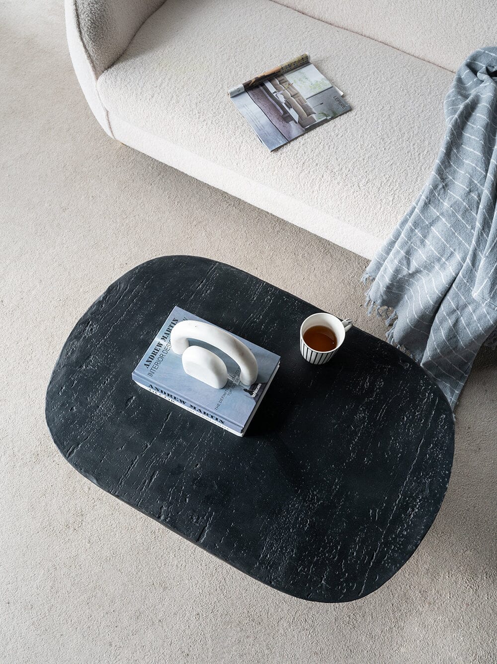 Stunning Black stone coffee table