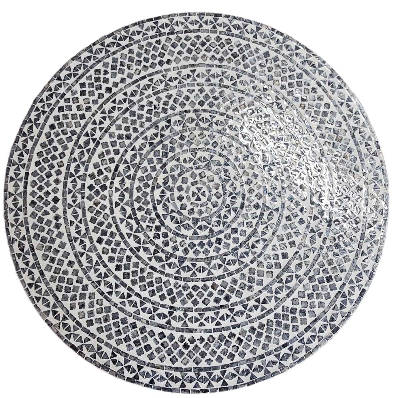 Coastal Charm - Mother of Pearl Obsidian Luxe Coffee Table