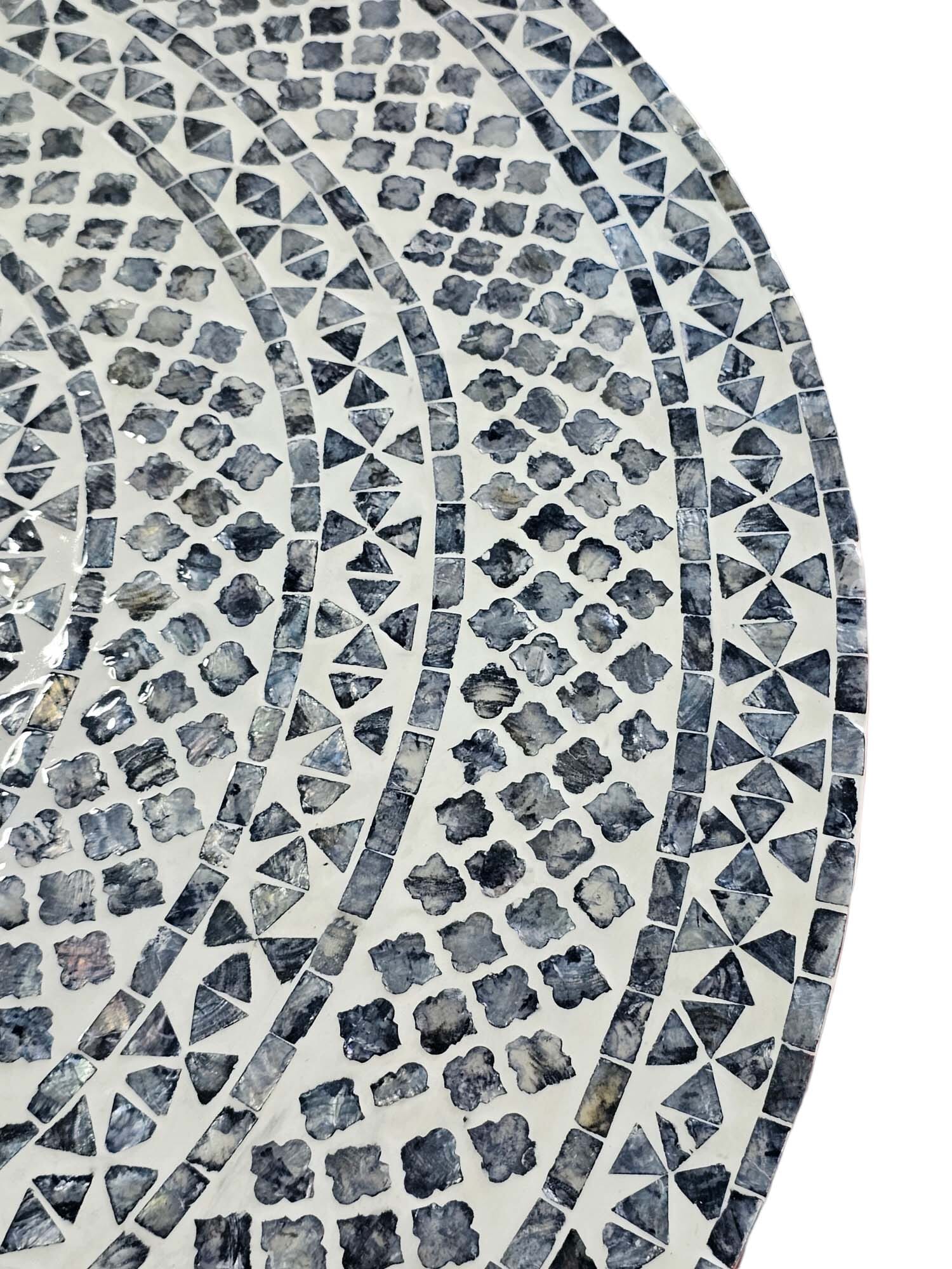 Coastal Charm - Mother of Pearl Obsidian Luxe Coffee Table